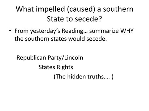 Ppt Why Did South Carolina Secede From The Union Powerpoint 5d4