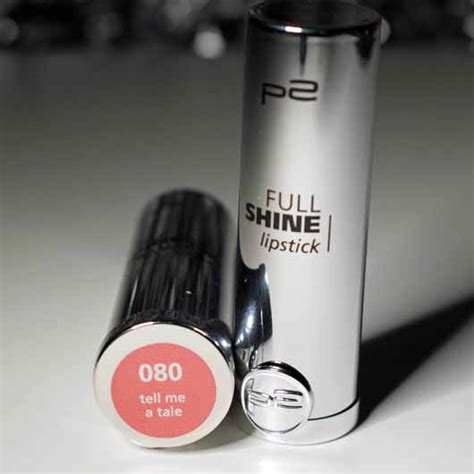 test lippenstift p2 full shine lipstick farbe 80 tell me a tale testbericht von lollililly