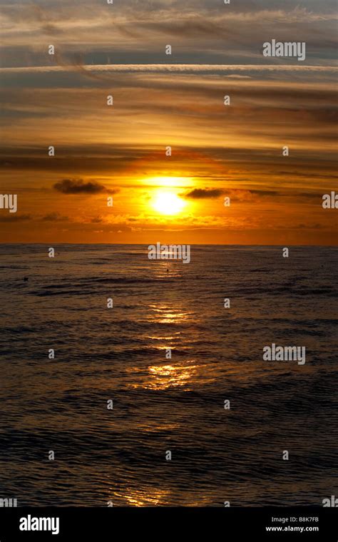 North Sea Sunset Stock Photo Alamy