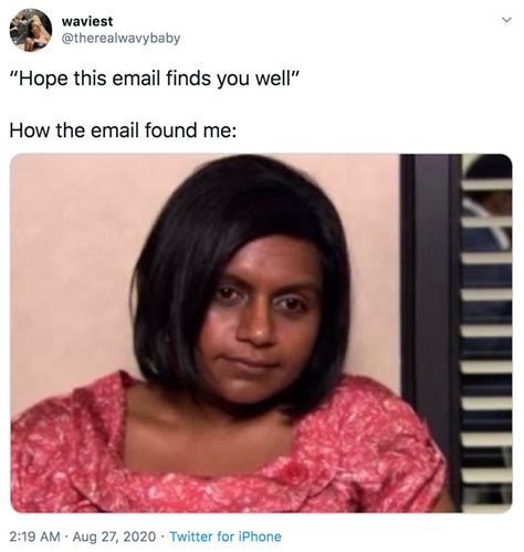 Mindy Kaling How The Email Finds Me Know Your Meme