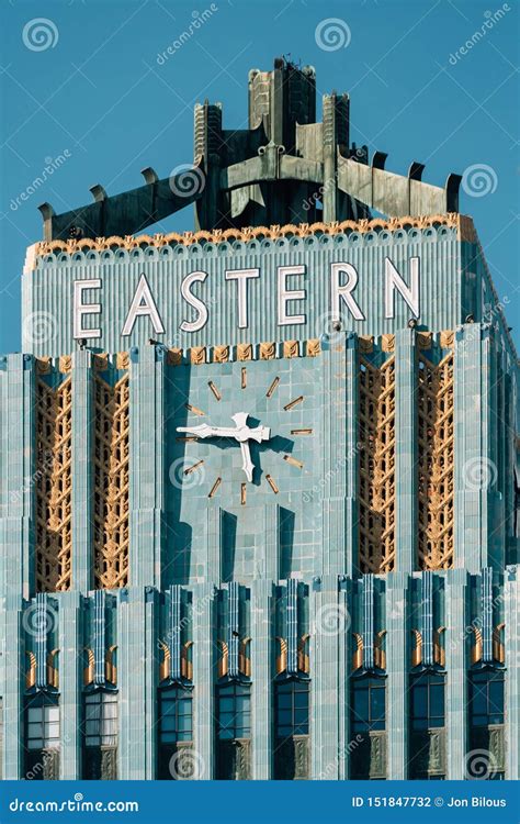 Art Deco Architectural Details Of The Eastern Columbia Building In