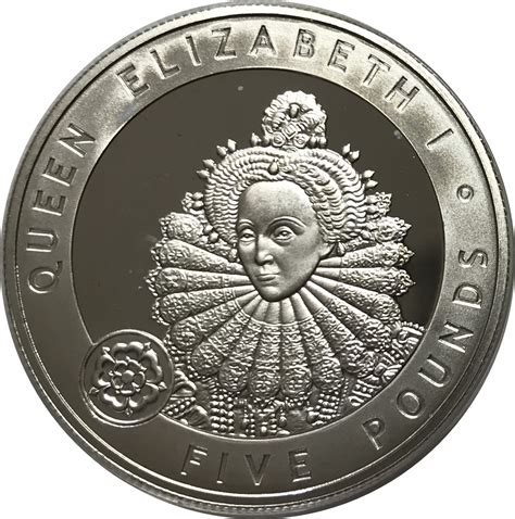 5 Pounds Elizabeth Ii 4th Portrait Queen Elizabeth I Aurigny