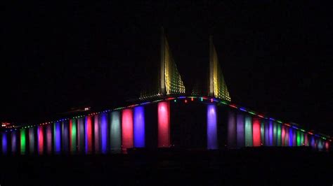 Sunshine Skyway Bridge Lights Up In Rainbow Colors For Pride Month