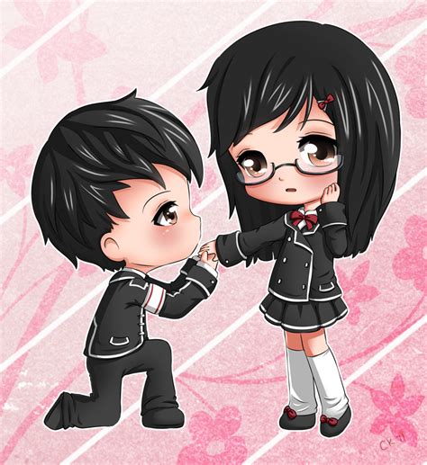 chibi couple by cupkik on deviantart anime chibi chibi couple cute love cartoons