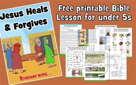 One the other coloring page, the lyrics little ones to him belong, they are weak but he is strong are at the top of the page. Jesus Heals and Forgives (Man Lowered Through the Roof ...
