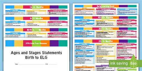 Early Years Age And Stage Bands Document Eyfs Tracking Sheet