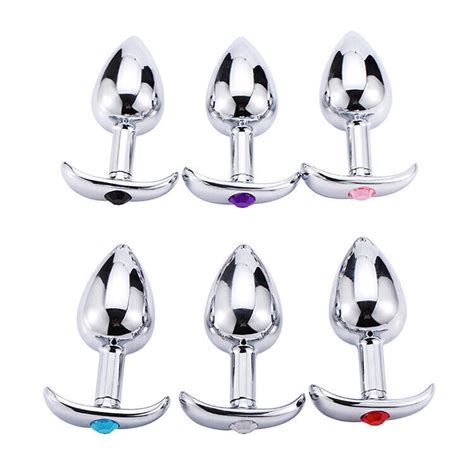 bdsm anal plug stainless steel butt plug jewel crystal wearable adult sex toy ebay