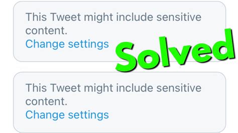 Fix This Tweet Might Include Sensitive Content Turn Off Sensitive
