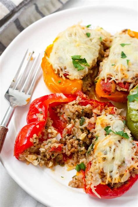 Ground Turkey Stuffed Peppers Cooking For My Soul
