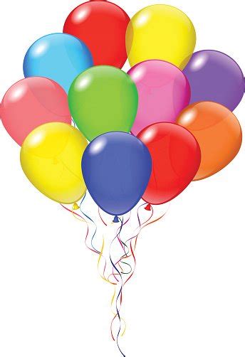 Clipart-Bild Transparente Luftballons Vektor Haufen. Ballon Deckkraft