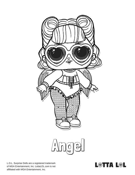 Angel Coloring Page Lotta Lol Angel Coloring Pages Cute Coloring