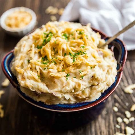 A soup that is easy to make, with familiar flavours but is presented differently. French Onion Creamy Mashed Potatoes