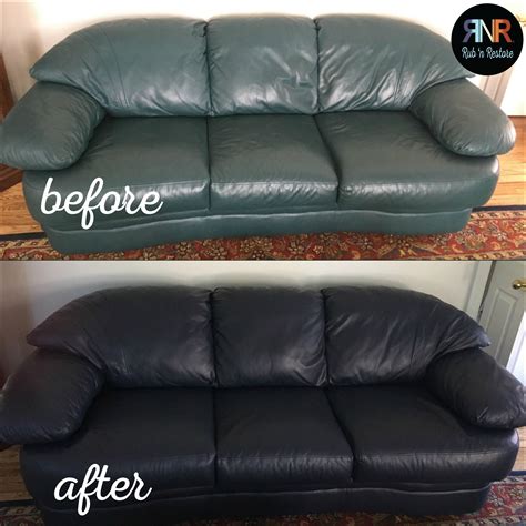 Refurbish your leather couch with rub 'n restore® leather couch dye & conditioner. Midnight Blue Vinyl & Leather Finish | Blue leather sofa ...