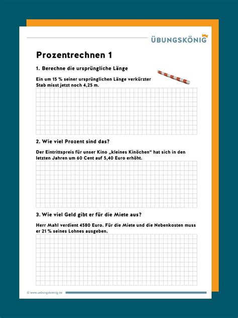 Prozentrechnung | Matheunterricht, 6 klasse, Mathe