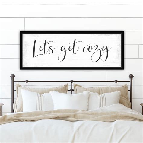 Lets Get Cozy Sign Lets Get Cozy Wall Sign Lets Etsy