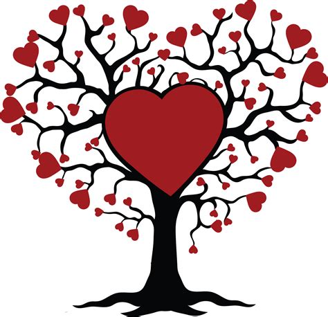 Tree Of Life Heart Sticker Clip Art Love Tree Png Download 1623