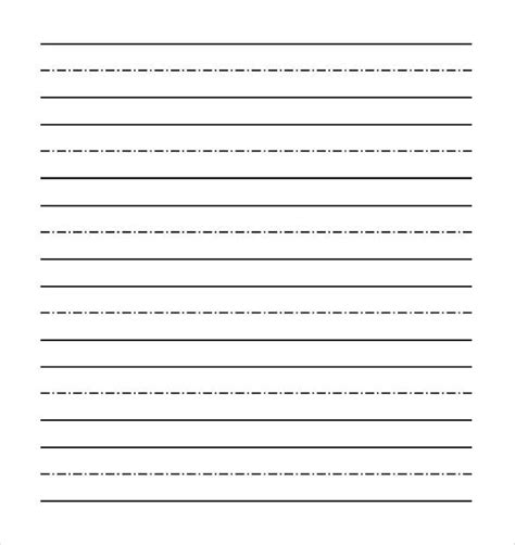 The template includes 6 lines for writing, with a dotted middle line and descender line to help students practice lower case and upper case letters. 4 lines writing template - Nowok