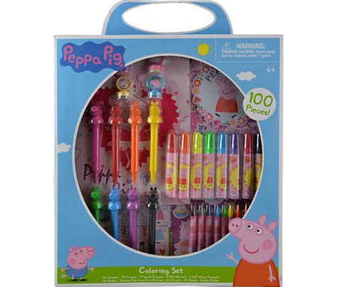 Peppa Pig Coloring Set Includes Crayons Markers Stampers Stickers