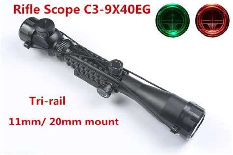 C X Eg Tactical Optical Rifle Scope Red Green Illuminated Optics
