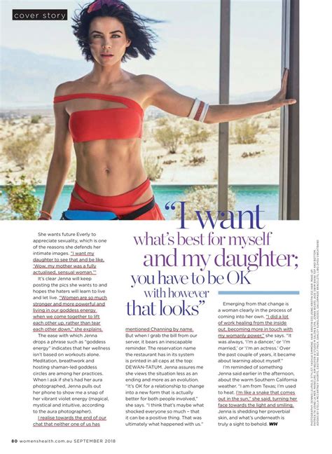 Jenna Dewan In Womens Health Magazine Australia September 2018
