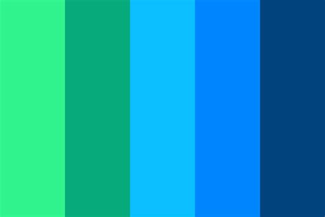 Blue Green Color Swatches