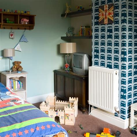 And when you're done creating the ultimate cosy retreat, why not gather ideas for your bathroom and nursery wall coverings? Boys' bedroom with feature wallpaper | Boys bedroom ideas ...