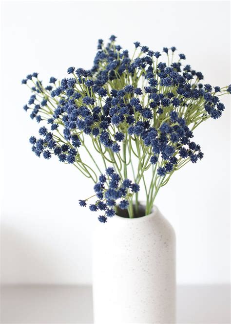Discover thousands of save the date templates and designs to match your wedding theme! Dark Blue Real Touch Baby's Breath Bush in 2020 | Blue ...