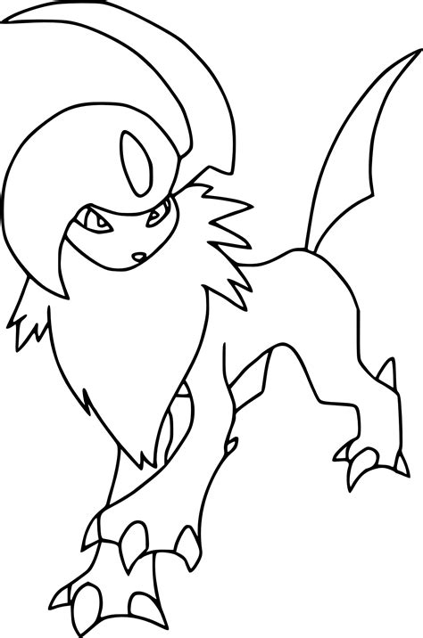 Coloriage Absol Pokemon à imprimer