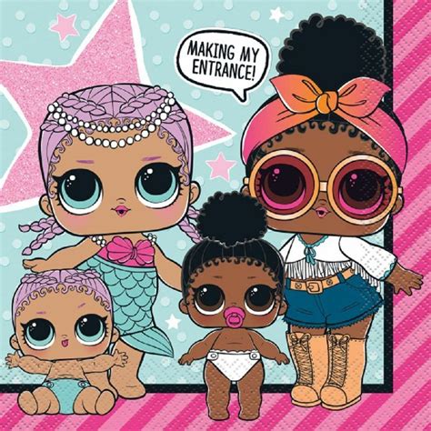 Party Supplies - LOL Surprise - Napkins - Large 13" - 16ct - Paper