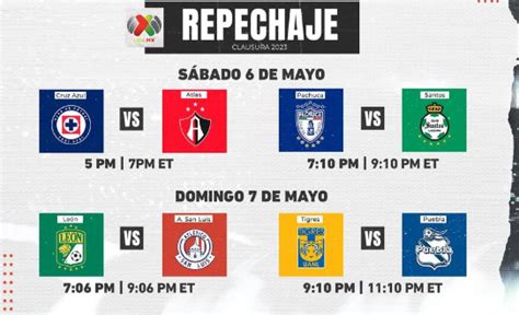 Liguilla Liga MX Repechaje Del Clausura 2023 Tiene Fechas Y Horarios