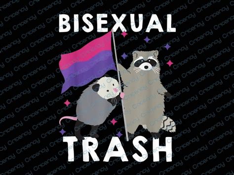 Bisexual Trash Gay Pride Rainbow Lgbt Raccoon Possum Lgbt Month Png Sublimation Design Cricency