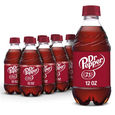 Dr Pepper Soda 12 Fl Oz Bottles 8 Pack