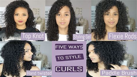 This is one of the splendid curly hairstyles for girls. FIVE Ways to Style Curly Hair | 3c | lovekenziie - YouTube