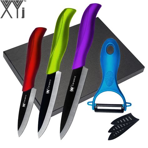 Xyj Multi Colors Handles Kitchen Knives 3 Fruit 4 Utility 5 Slicing