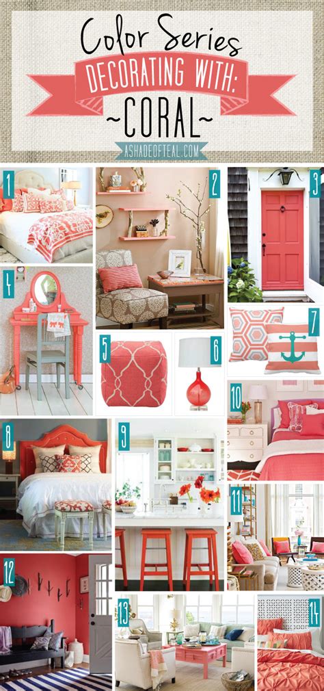 Sea corals are identical with water and usually only decorate the bathroom turned out to be to decorate another room in your home, such as living room, bedroom and kitchen. Color Series; Decorating with Coral