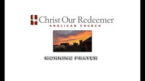 Morning Prayer 8624 Feast Of The Transfiguration Youtube