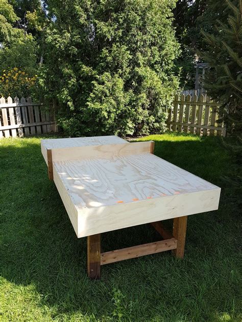 My little brother s first diy a ping pong table in 2019. DIY Ping Pong Table | Ping pong table, Backyard fun, Diy yard