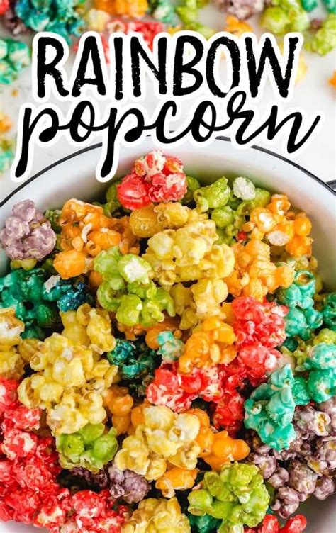 Jello Candy Coating Makes This Delicious Diy Rainbow Popcorn An Easy