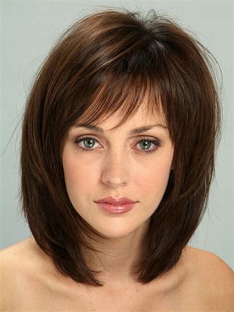 Nowadays, hairstyle has its own place in the fashion era. Medium+Hairstyles+with+Bangs+for+Women+Over+40+with+Fine ...
