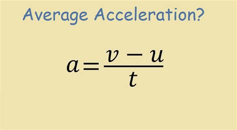 Acceleration Equation Example