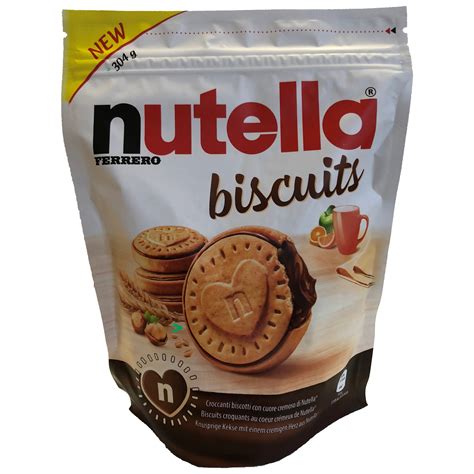 Sie besteht überwiegend aus zucker mit zutaten von palmöl, gerösteten haselnüssen, milchpulver, kakao, sojalecithin und vanillin. nutella Biscuits - wann in Deutschland kaufen ? - atundo ...