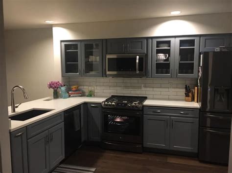 Gray hodges's superior service and staff is a click away. Cabinets: KraftMaid Cabinet Color: LAGOON Door Style: RALDEN MAPLE | Kraftmaid cabinets, Cabinet ...