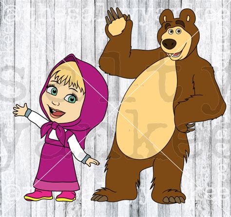 Masha And The Bear Svg And Png File Download The Salty Yankee