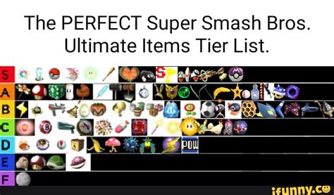 The Perfect Super Smash Bros Ultimate Items Tier List Ifunny