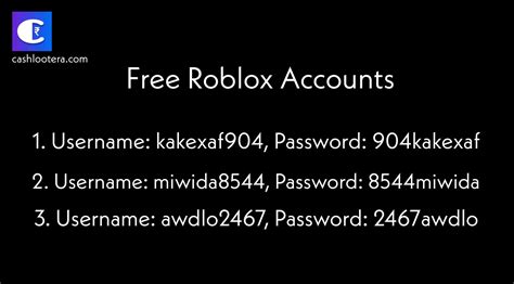 50 Free Roblox Accounts With Robux December 2023