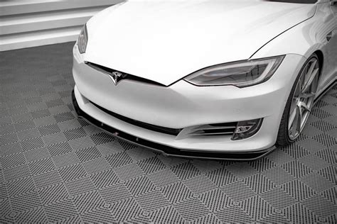 Front Splitter V1 Tesla Model S Facelift Textured Our Offer Tesla