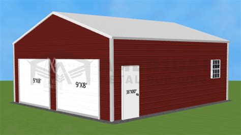 24x30 Steel Garage Building American Metal Buildings