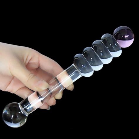 Cristal Artificial Perlas De Vidrio Consolador Butt Plug Adultos Masturbación Juguetes Sexuales