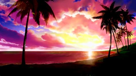 Beach Sunset Background Anime Anime Dj Max Beach Sunset People Wallpapers Hd Desktop And