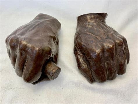 Sold Price Very Rare Abraham Lincoln Bronze Cast Hands